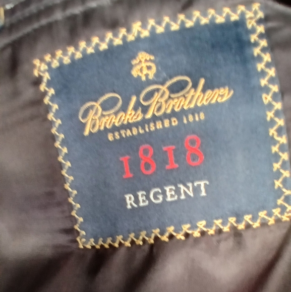 Brooks Brothers 100% Wool "1818 Regent" Black Blazer USA Mens Size 44L Classic - Picture 6 of 9